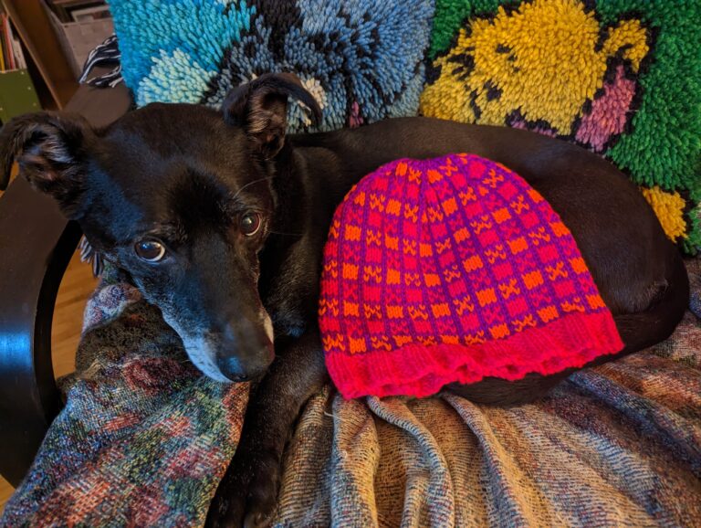 Knitting:  Three Stranded Colorwork Hat